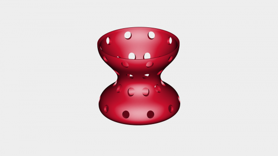 fantasia vaso rossa 3d print model - Mito3D