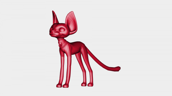 egiziano gatto rossa 3D print model - Mito3D