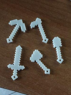 chiave squillare Minecraft rossa 3d print model - Mito3D