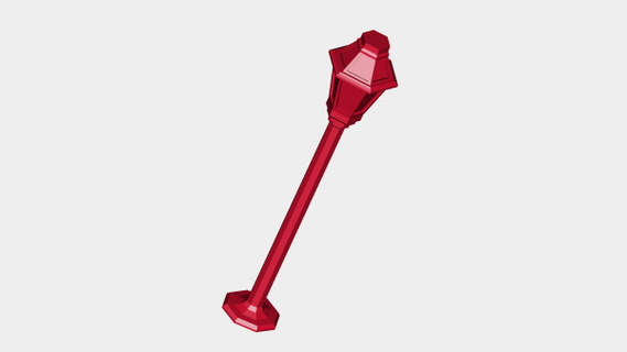 classico strada lampada rossa 3d print model - Mito3D
