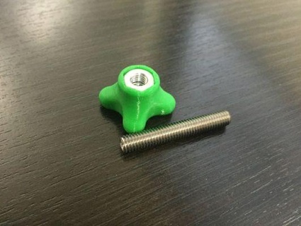 compact m6 nut knob redpah 3d print model - Mito3D
