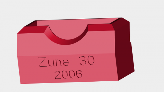zune 30 stand redpah 3d print model - Mito3D