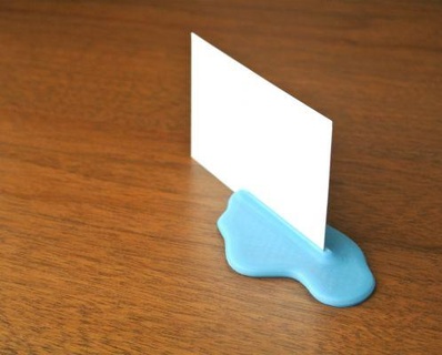 puddle card stand redpah 3d print model - Mito3D