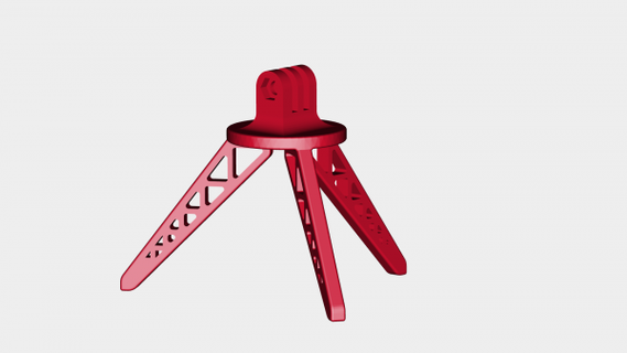 gopro mini treppiedi rossa 3d print model - Mito3D