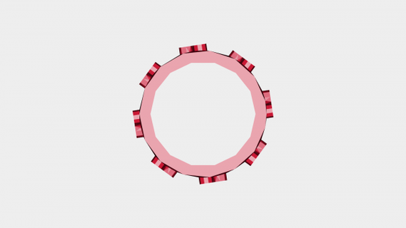 anello unisex cuori incastonati apportate alcune modifiche rendo Esso veramente speciale rossa 3d print model - Mito3D