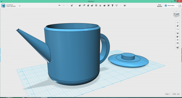 simple pitcher redpah 3D print model - Mito3D