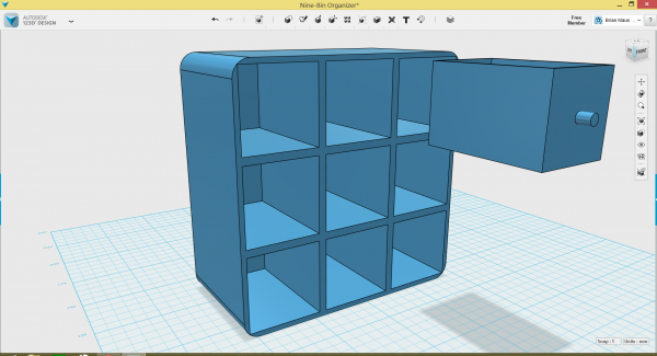 nine-bin organizer drawers redpah  3D print model - Mito3D