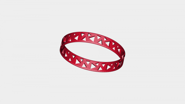triangolo braccialetto rossa 3D print model - Mito3D