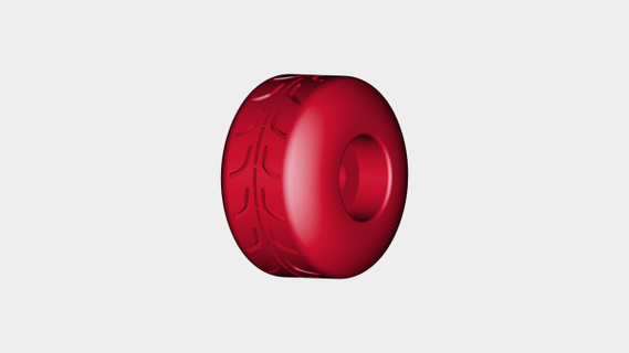 skateboard ruota rossa 3d print model - Mito3D