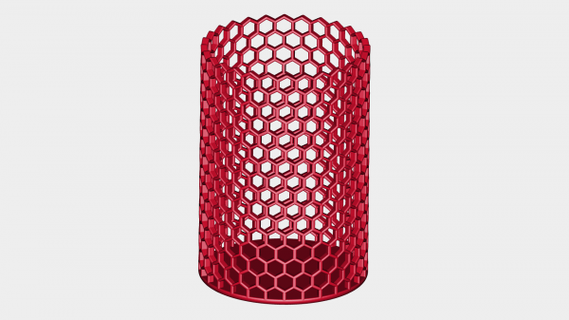 hex vase redpah 3d print model - Mito3D