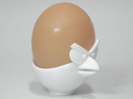 arrabbiato uccello uovo tazza rossa 3d print model - Mito3D