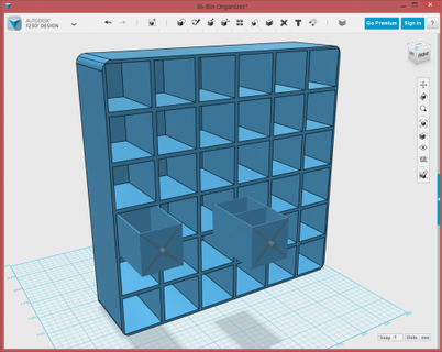 36-bin organizer drawers redpah 3d print model - Mito3D