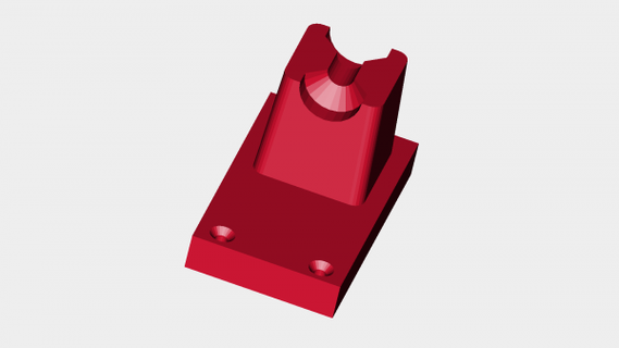 metallo supporto rossa 3d print model - Mito3D