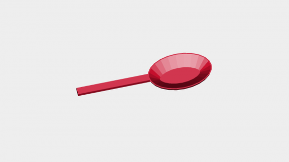 cucchiaio rossa 3d print model - Mito3D
