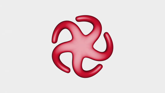 stella marina pendente rossa 3d print model - Mito3D