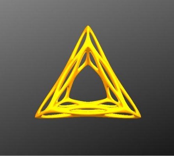 organic triangle pendant redpah 3d print model - Mito3D
