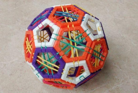 truncated icosahedron puzzle redpah 3d print model - Mito3D