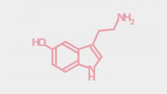 serotonin molecule redpah 3d print model - Mito3D
