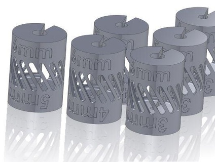 shaft coupling set - metric reducers redpah 3d print model - Mito3D
