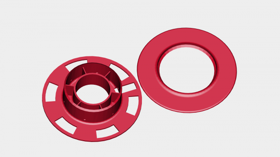 piccolo makerbot bobina assemblaggio rossa 3d print model - Mito3D