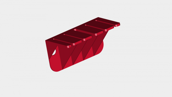 filo appendiabiti rossa 3d print model - Mito3D