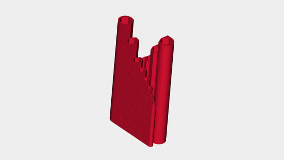 paio Inglese metrico esadecimale chiave titolari rossa 3d print model - Mito3D