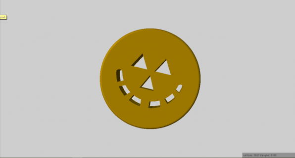 halloween button redpah 3d print model - Mito3D