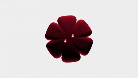 flower button redpah 3d print model - Mito3D