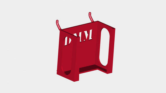 dmm titolare supporto tavole forate rossa 3d print model - Mito3D