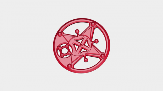 stella pendente rossa 3d print model - Mito3D