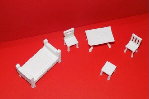 semplice mobilia giocattolo rossa 3d print model - Mito3D