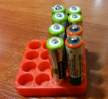 set battery organizers sizes aa & aaa redpah 3d print model - Mito3D