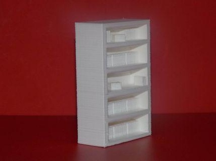 biblioteca libri rossa 3d print model - Mito3D