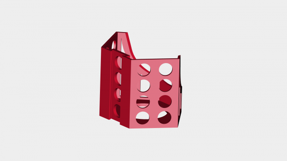 vacarme rail monter poussière masque titulaire soutien redpah 3d print model - Mito3D