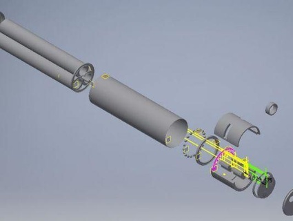 airsoft taginn co2 alimentato bomba mano minigun rossa 3d print model - Mito3D