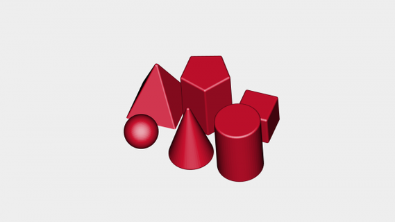 geometrico forme rossa 3d print model - Mito3D