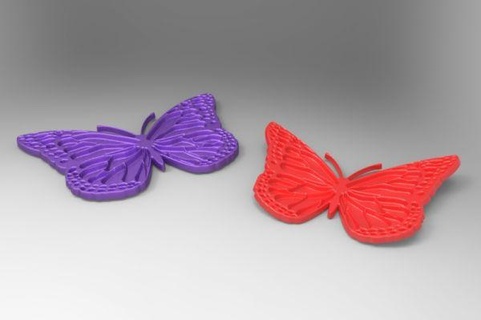 decorative butterfly redpah 3d print model - Mito3D