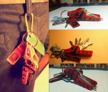 chiave ring catena titolare supporto rossa 3d print model - Mito3D