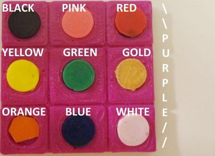 10 color sample palette redpah 3d print model - Mito3D
