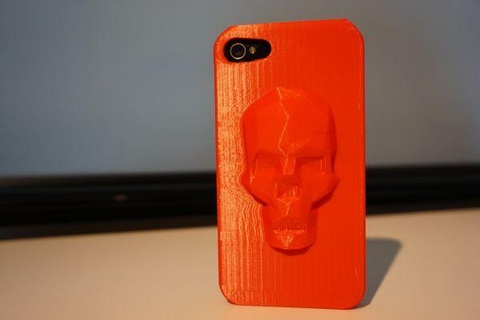 poly skull iphone case 4 4s 5s 6 redpah 3d print model - Mito3D
