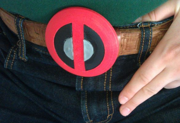 Dead Pool ceinture logo génialité pantalon redpah 3D print model - Mito3D