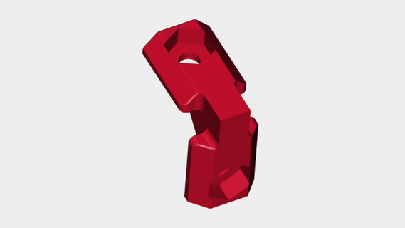 estrusione connettore 20mm rossa 3d print model - Mito3D