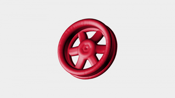rim button rossa 3d print model - Mito3D