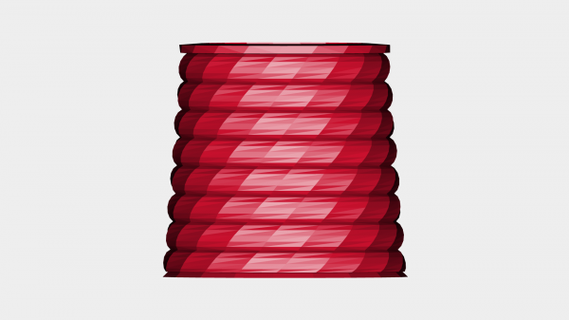 ferita corda contenitore rossa 3d print model - Mito3D
