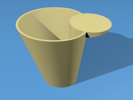 tazzina cilindro redpah 3D print model - Mito3D