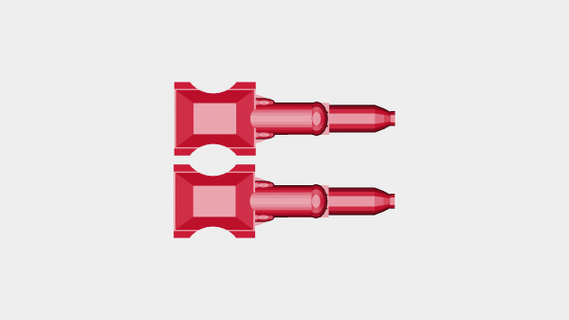 dual pistole rossa 3d print model - Mito3D