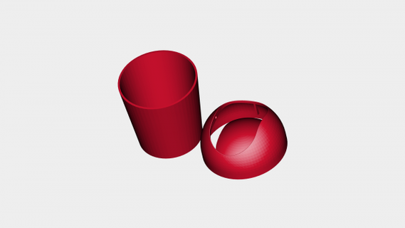 desktop cestino rossa 3d print model - Mito3D