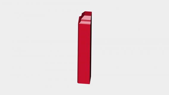 parete trim angolo rossa 3d print model - Mito3D