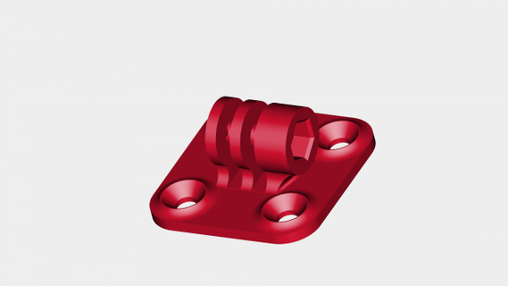 gopro monta rossa 3d print model - Mito3D