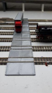 n-scale railway crossing road redpah 3d print model - Mito3D
